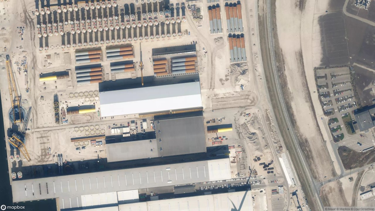Satellietfoto 3199KV Maasvlakte Rotterdam